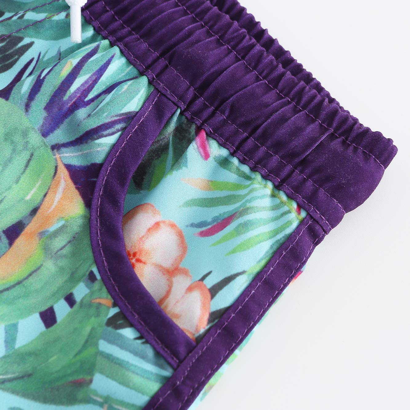HowJoJo Boys' Dinosaur Swim Trunks - Quick Dry 3D Printed Swim Shorts with UPF 50+ Sun Protection - Perfect for Beach, Pool & Summer Water Activities