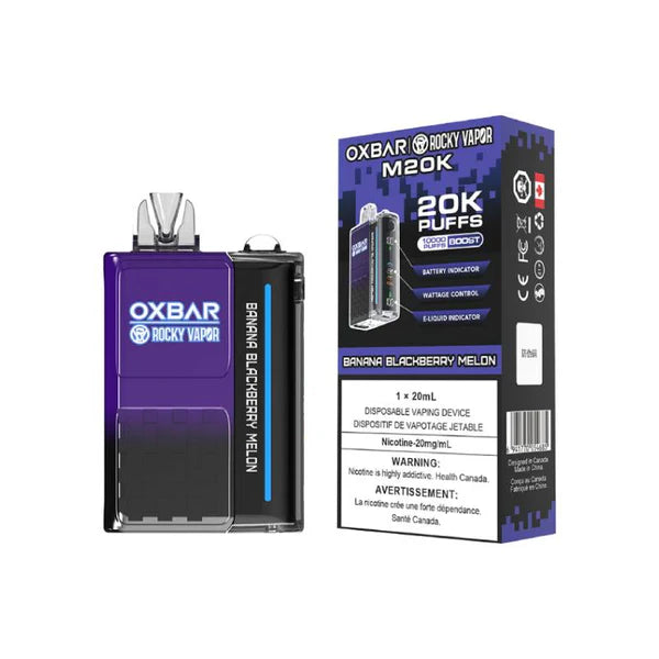 Oxbar 20K Disposable Vape Pen - Banana Blackberry Melon Flavor | Long-Lasting 20,000 Puffs | Perfect for Travel, Parties & Relaxation