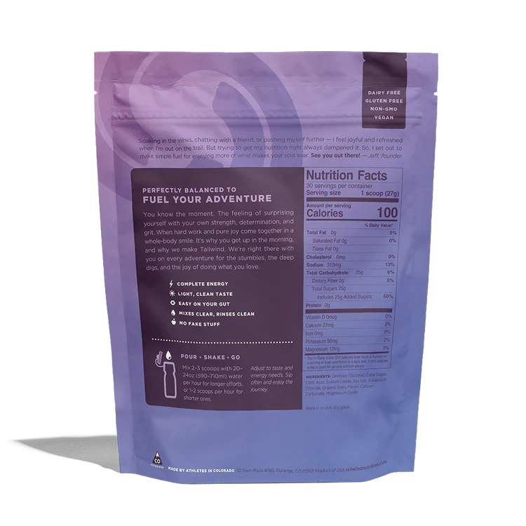Endurance Fuel Tailwind - Electrolyte Drink Mix for Runners & Athletes - Hydration & Energy Boost for Long-Distance Running, Cycling & Outdoor Sports