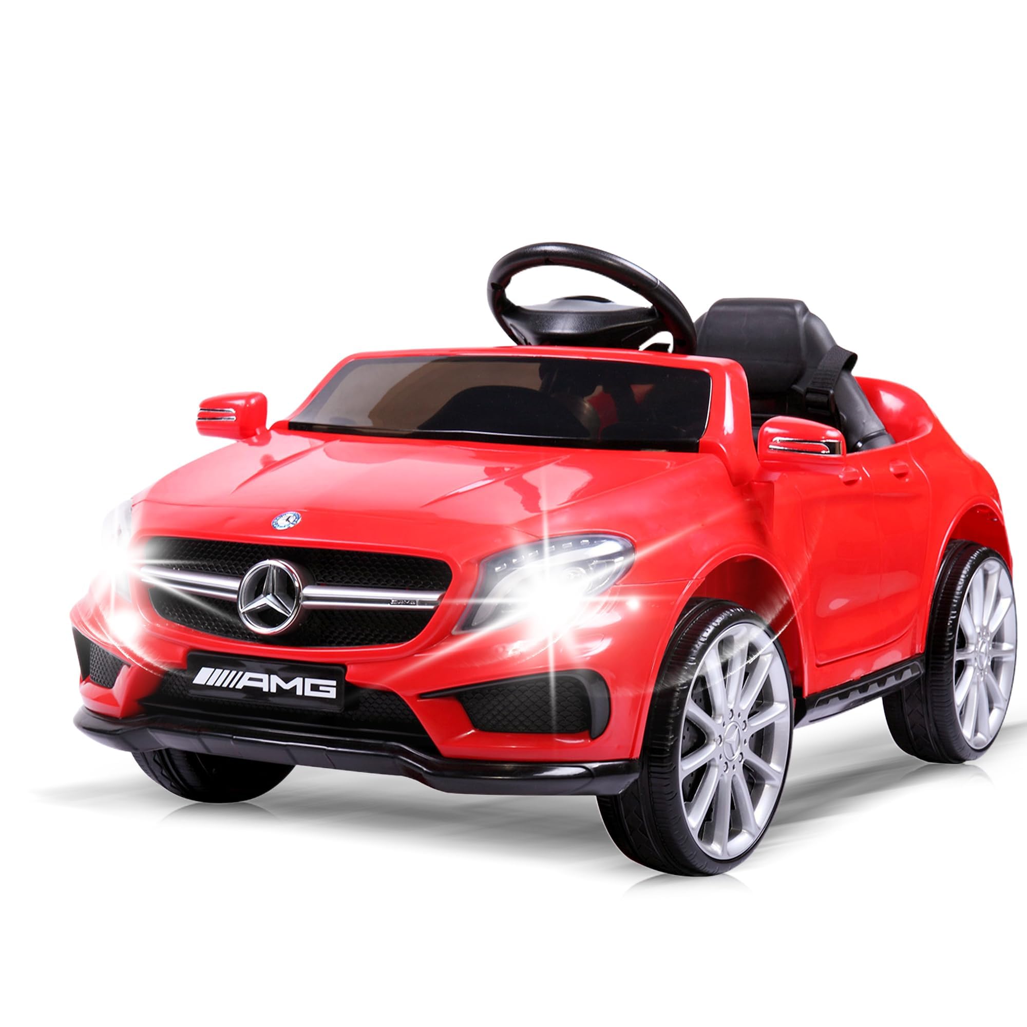 TOBBI Licensed Mercedes Benz Ride On Car for Kids - 2.4G Remote Control, Dual Opening Doors, 5-Point Safety Harness & LED Lights - Perfect for Indoor Playrooms and Outdoor Driveways