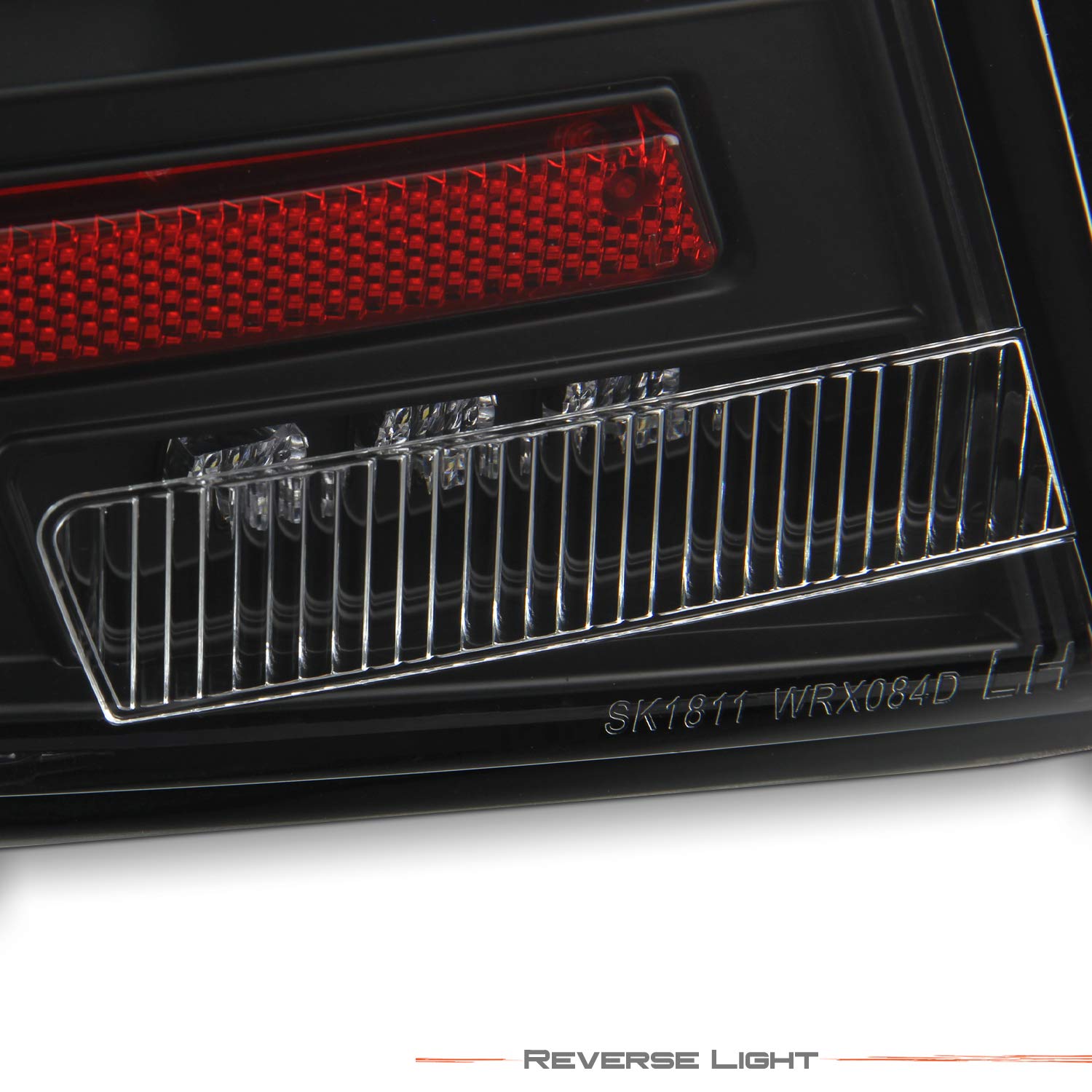 AKKON Full LED Black Tail Lights Brake Lamp Pair for 2008-2011 Subaru Impreza WRX Sedan 4-Door - Driver & Passenger Side - Enhanced Night Visibility & Style Upgrade for Your WRX