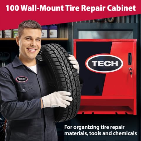 Wall-Mount Tire Repair Cabinet - Heavy Duty Storage Organizer for Tire Repair Tools, Materials & Chemicals | Perfect for Auto Shops, Garages & Mobile Tire Service Vehicles