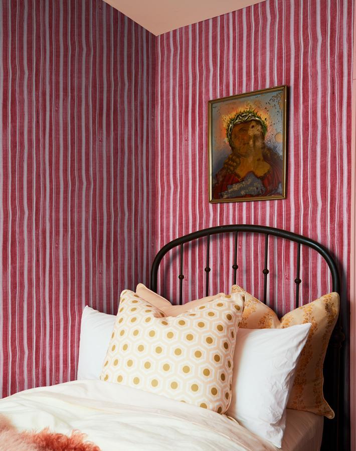 Chris Benz Monroe Street Wallpaper - Red Floral Peel and Stick Wallpaper for Bedroom, Living Room & Home Decor