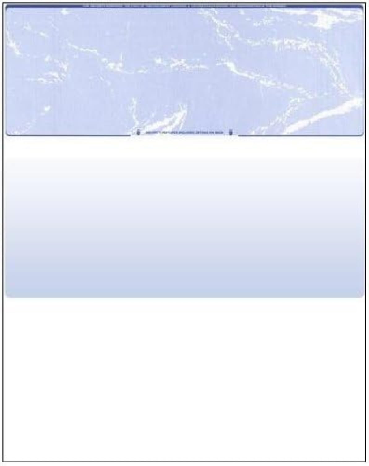 Premium Business Voucher Check Stock - 2500 Sheets, Top-Tear Design, Blue Marble Pattern for Professional Office Use | Ideal for Payroll, Accounts Payable & Financial Documentation