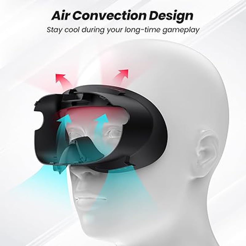Soft PU Face Cushion Pad Replacement for Meta/Oculus Quest 3 - Comfortable VR Face Cover Pad with Breathable Design for Extended Gaming Sessions