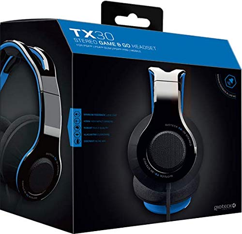 TX-30 Stereo Gaming Headset with Microphone for PS4, PC, Xbox - Comfortable Over-Ear Headphones for Online Gaming, Streaming & Music - Perfect for Gamers, Streamers & Music Lovers