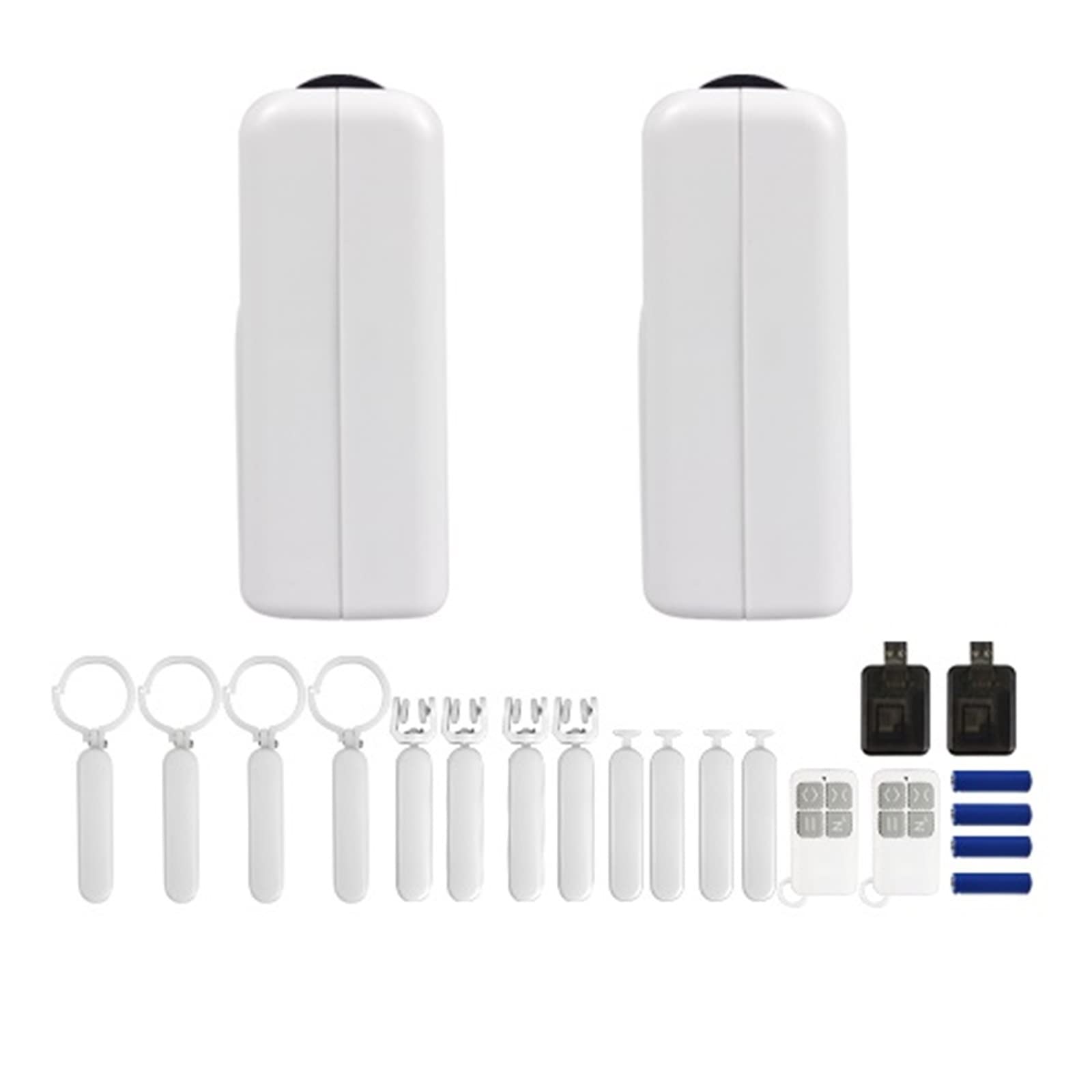 GIXAA Smart WiFi Curtain Opener - Tuya & Smart Life Compatible, Quiet Motorized Curtain Robot for Roman, Rod, I-Type & U-Type Tracks (2-Pack, Small) - Perfect for Home Automation & Smart Living