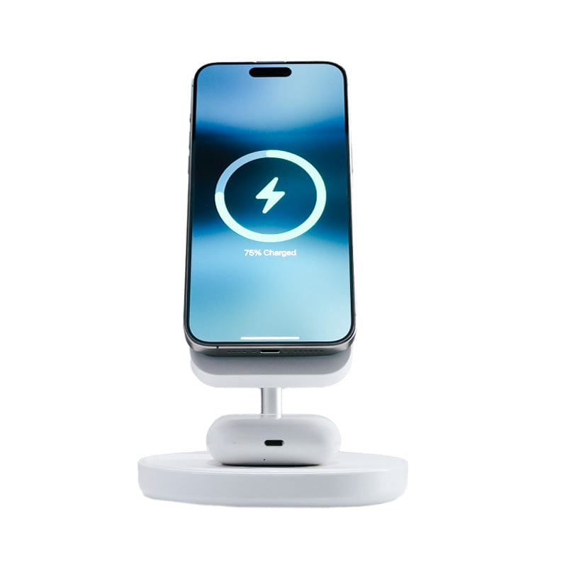 6-in-1 MagSafe Wireless Charging Station for iPhone 15/14/13/12 - Fast Qi Charger Stand for Apple Watch, AirPods & Multiple Devices - Perfect for Home, Office & Travel