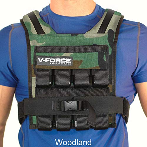 V-Force 40 lb Adjustable Weight Vest for Basketball Training & CrossFit - Enhance Strength, Speed & Endurance for Athletes & Fitness Enthusiasts