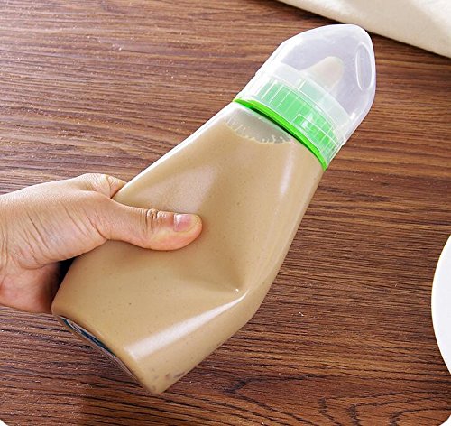 Zollyss 2-Pack 400ml Plastic Squeeze Bottles for Kitchen - Condiment Dispenser for Sauce, Vinegar, Oil & Ketchup (Multicolor) - Perfect for Restaurants, BBQs & Home Cooking