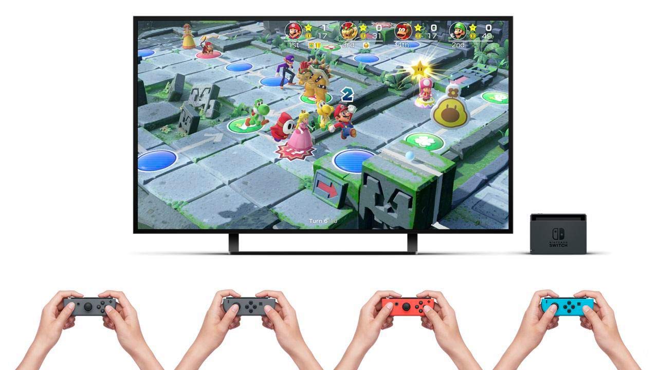 Nintendo Switch Neon Red/Blue 32GB Console - New Model with Super Mario Party Game - Perfect for Family Fun & Multiplayer Gaming
