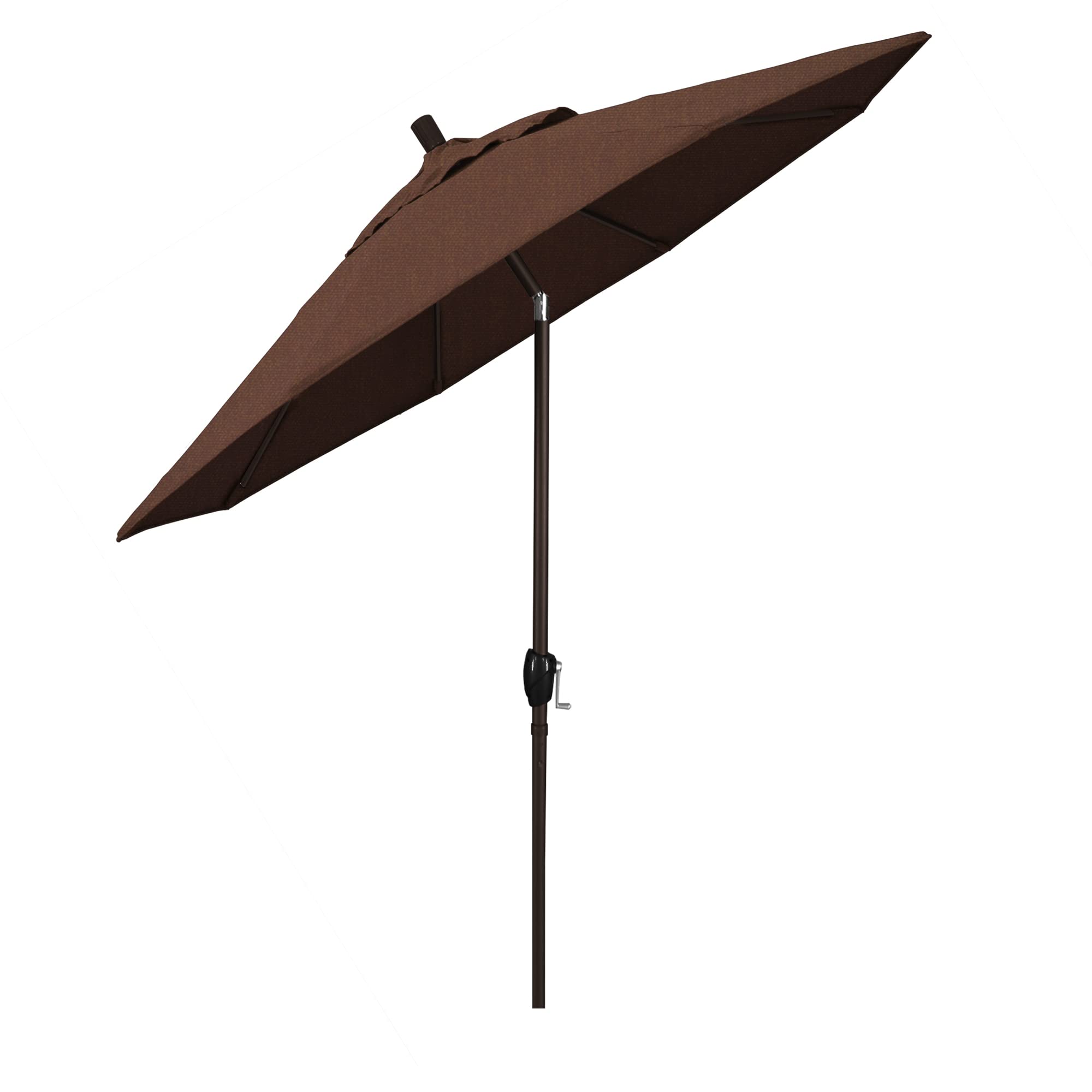 California Round Aluminum Patio Umbrella - Outdoor Market Umbrella for Garden, Poolside, and Restaurant Use