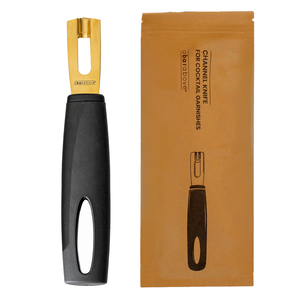 Premium Gold Channel Knife - Professional Bar Tool for Crafting Citrus Twists & Garnishes - Perfect for Cocktails, Bartending & Home Mixology