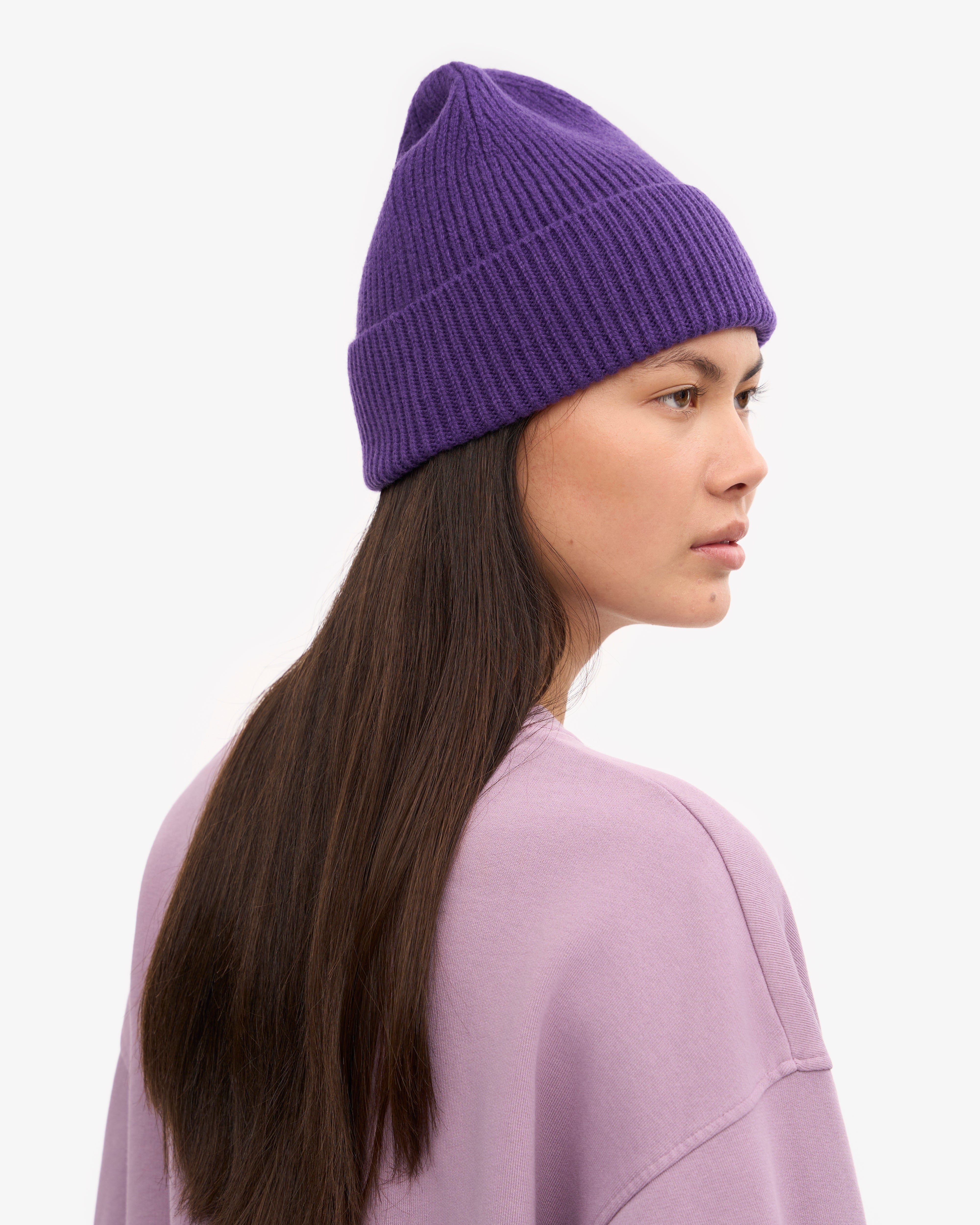 Premium Merino Wool Beanie for Men & Women - Ultra Violet Winter Hat - Soft, Warm & Breathable for Skiing, Hiking & Outdoor Activities