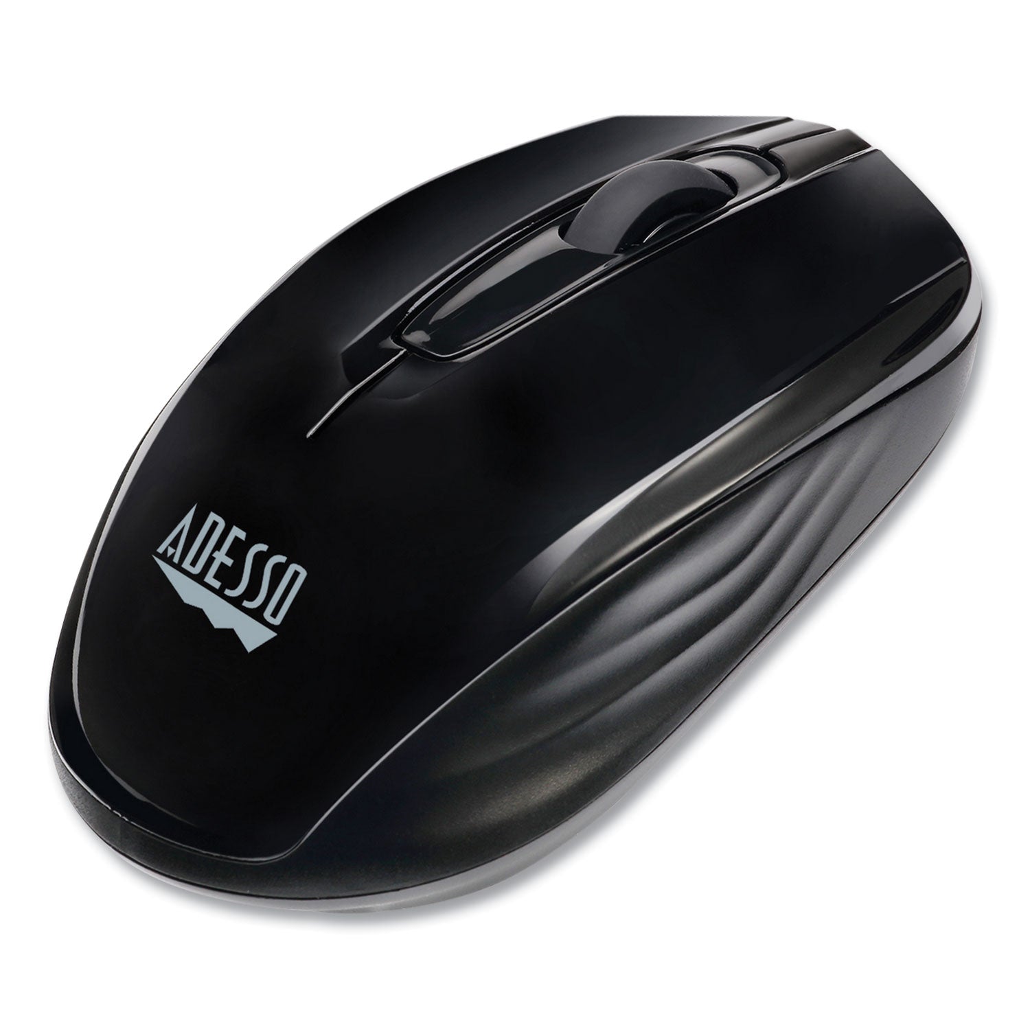 Adesso Imouse S50 Wireless Mini Mouse - 2.4Ghz USB Optical Mouse with 33ft Range, Ambidextrous Design for Left/Right Hand Use (Black) | Perfect for Laptop, Office, Travel & Home Computing