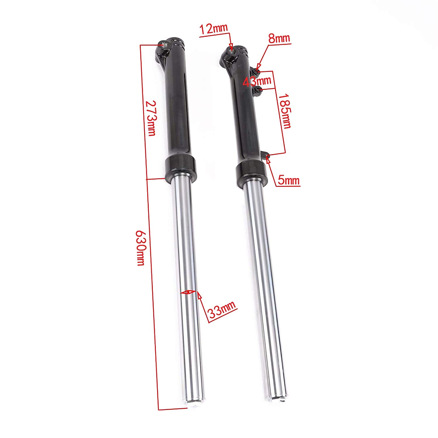 Premium Front Fork Suspension Shock Absorber & Triple Tree Mount Clamps for Thumpster Dirt Bike - Off-Road Racing & Trail Riding Accessories