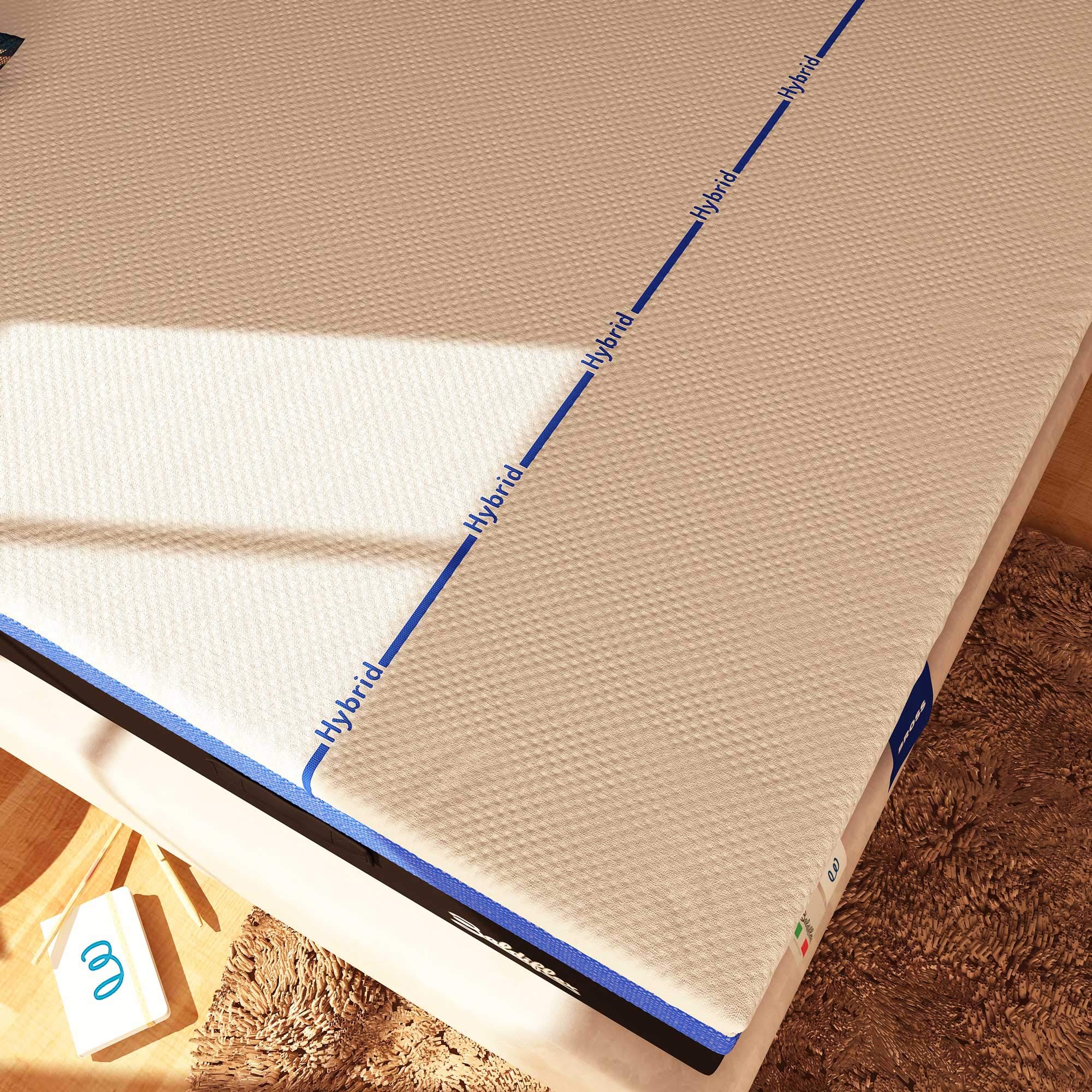 Baldiflex Hybrid Memory Foam Mattress with 3000 Pocket Springs - Queen Size 160x200cm, 25cm Height - Perfect for Couples, Back Pain Relief & Pressure Relief - Ideal for Bedroom, Guest Room & Dormitory