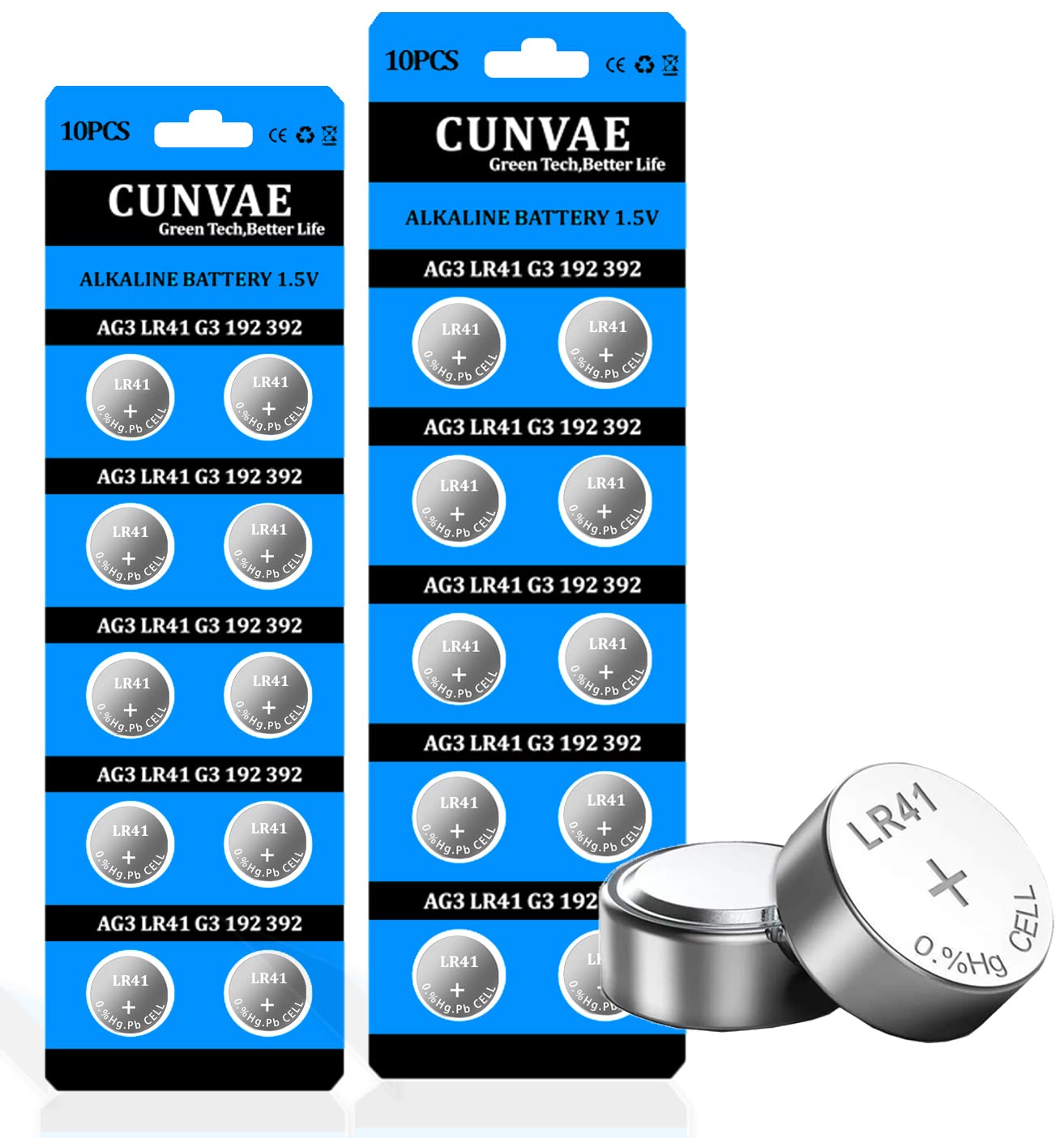 1.5V AG3 LR41 Button Cell Batteries (20 Pack) - Long-Lasting Power for Thermometers, Watches, Laser Pointers & Small Electronics - Perfect for Medical Devices, Key Fobs and Digital Thermometers