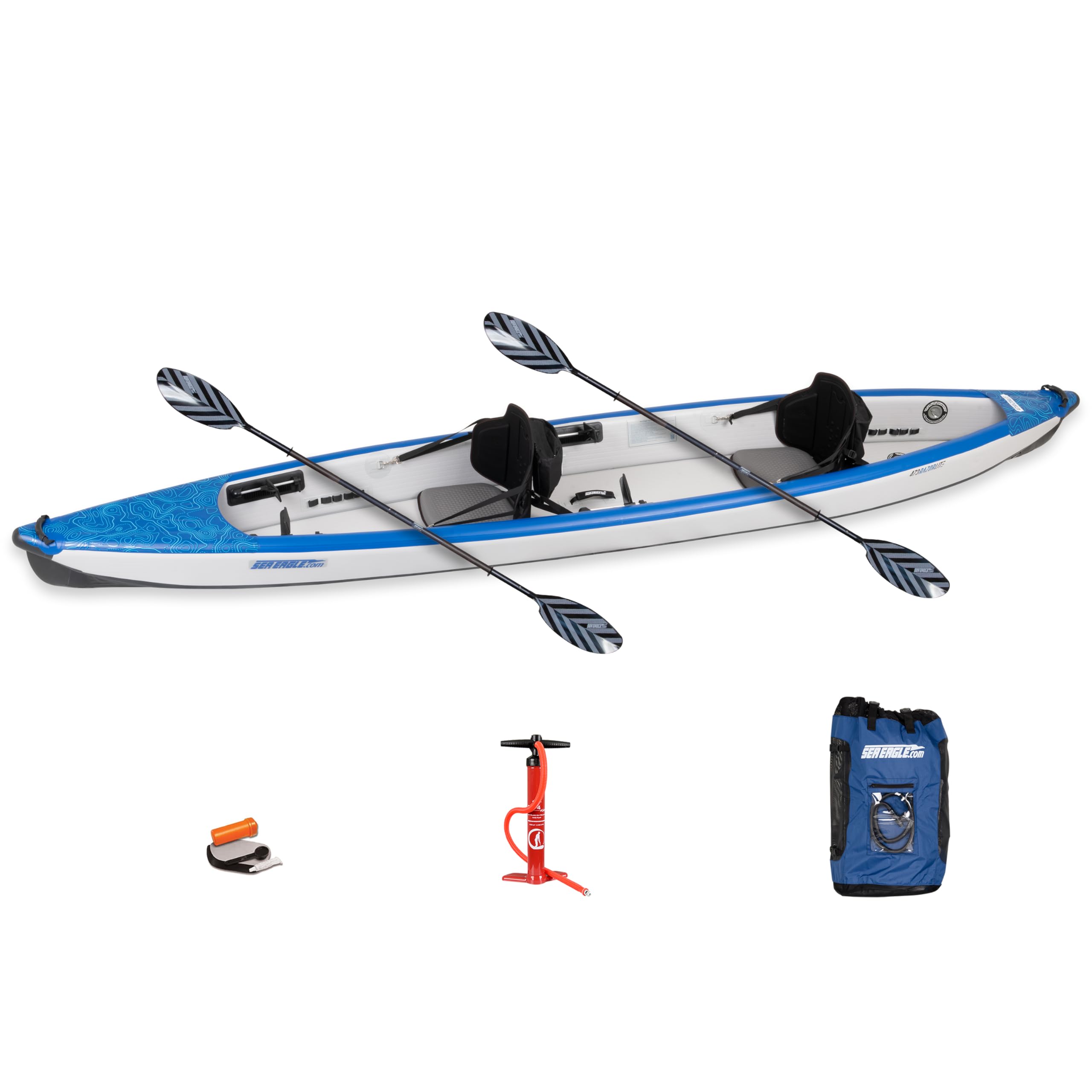 **Sea Eagle RazorLite Inflatable Kayak – Lightweight Drop-Stitch Design for High-Speed Touring | Solo or Tandem Use | Includes Tall Back Seat, Paddle, Backpack, Skeg & Pump | Perfect for Lakes, Rivers & Coastal Adventures**