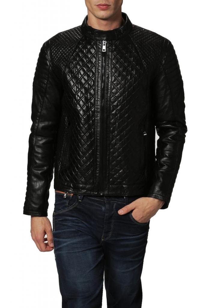 Premium Genuine Cow Leather Jacket for Men - Durable Cow-Hide Biker Jacket C362 - Perfect for Motorcycle Riding, Casual Outings & Winter Fashion