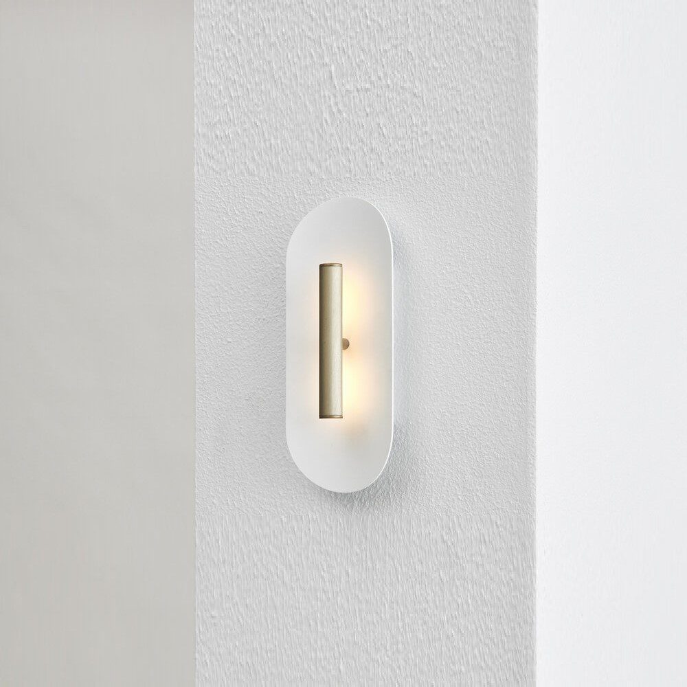 BEN TOVIM DESIGN Reflector Wall Light Sconce - Brushed Anodized Gold Finish | 2 Size Options | Modern Lighting for Living Room, Bedroom & Hallway