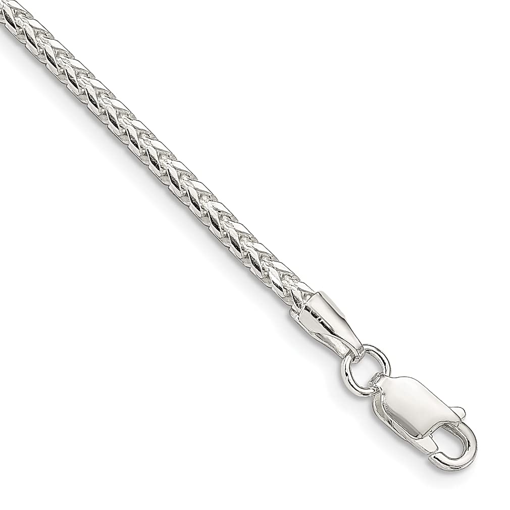 925 Sterling Silver 2.55mm Square Franco Chain Bracelet for Women - Dainty & Elegant Fine Jewelry Gift for Her - Perfect for Birthday, Anniversary & Special Occasions