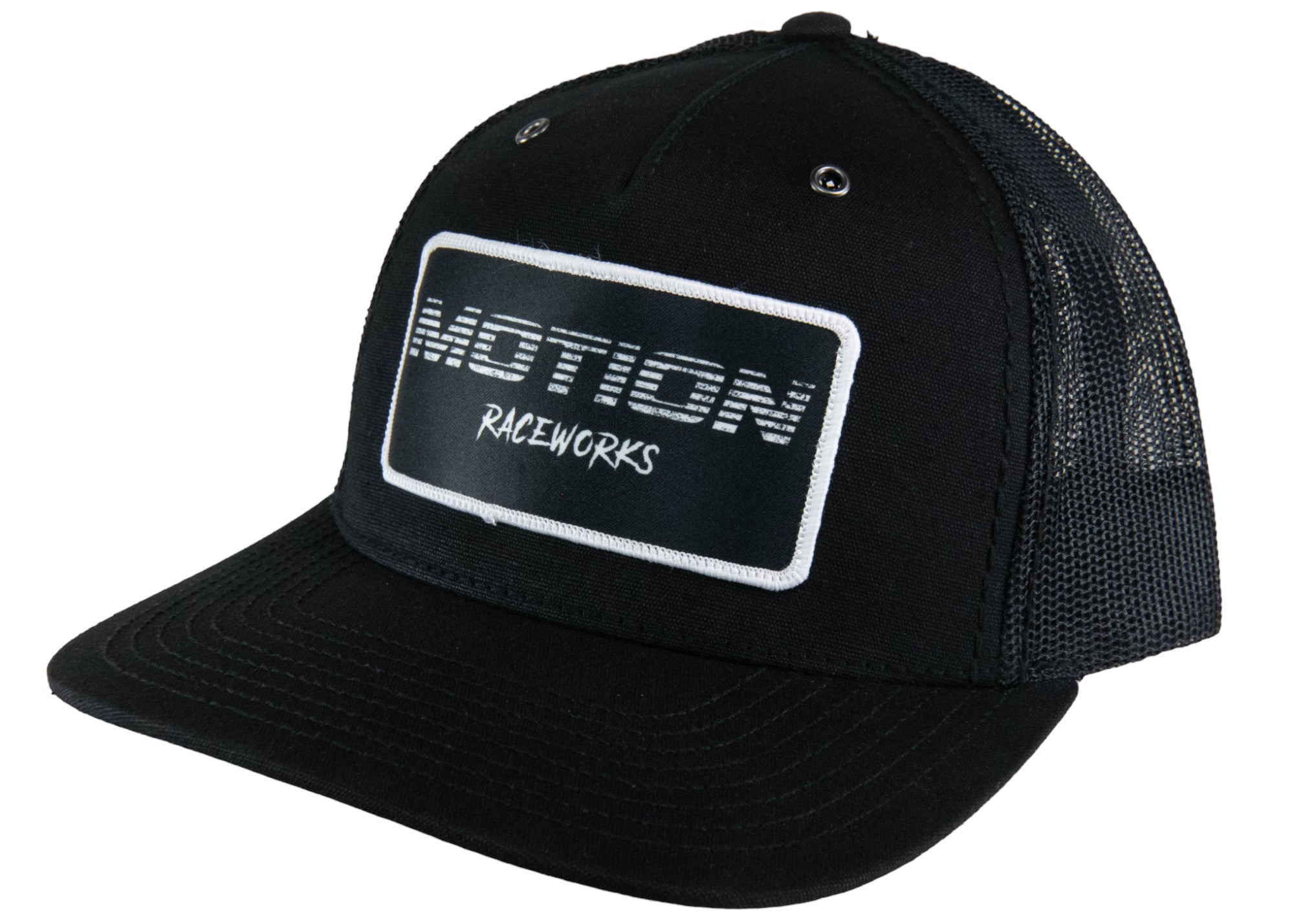 Black Trucker Snapback Hat with Retro Fade Patch - Vintage Style Adjustable Baseball Cap for Men & Women - Perfect for Streetwear, Hip Hop Fashion and Casual Outfits