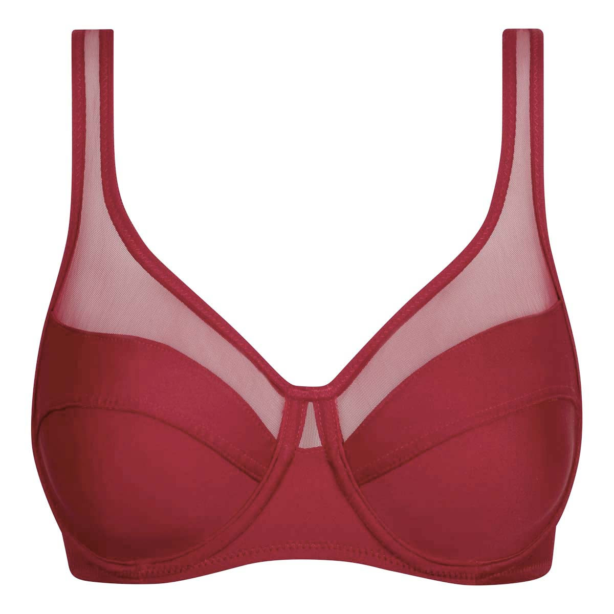 Dim Generous Bordeaux Underwire Bra with Microfiber Support - Perfect for Everyday Comfort & All-Day Wear