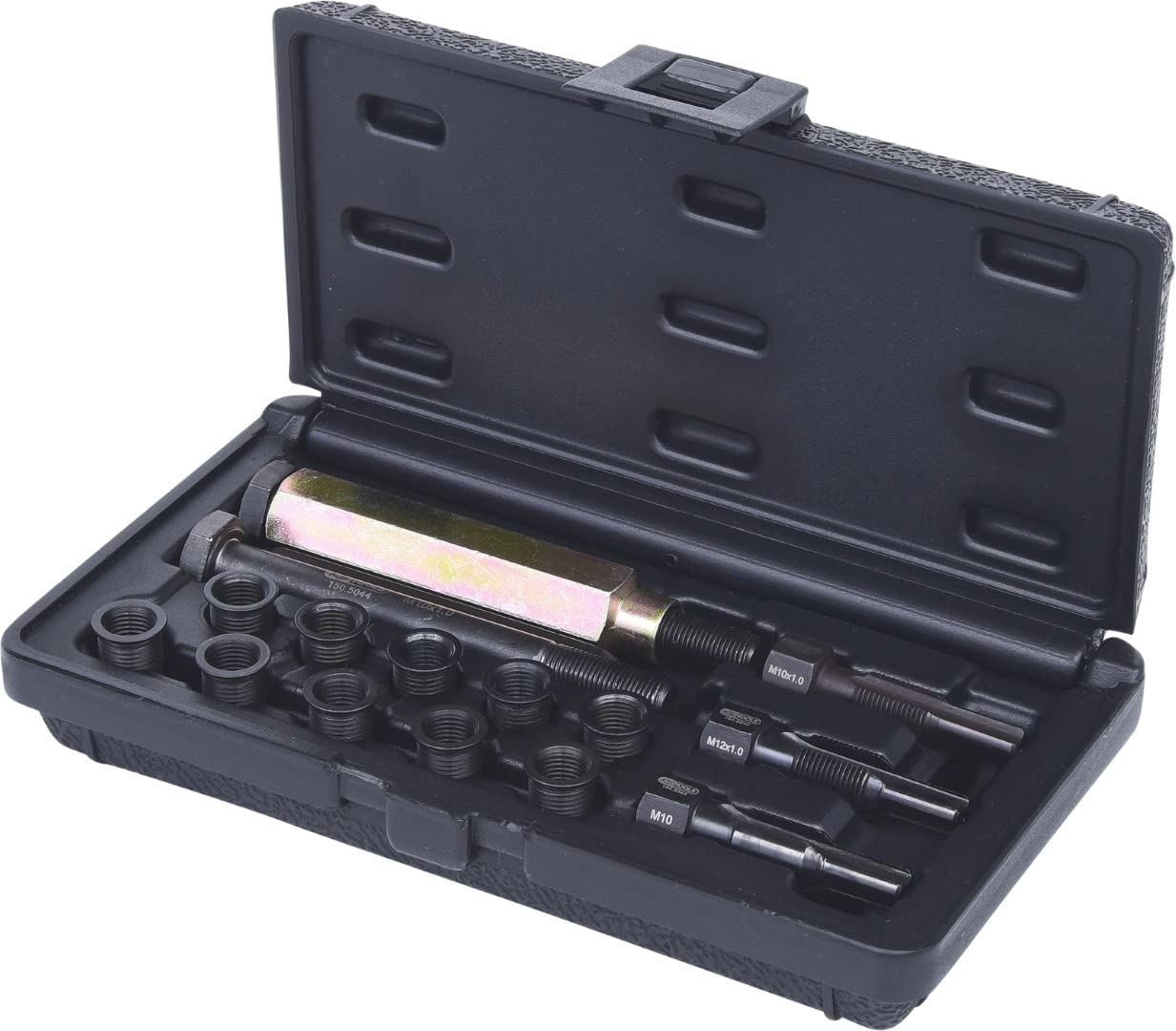 KS TOOLS THREADfix Repair Set M10 x 1.0 for Glow Plugs - 15 Piece Automotive Thread Repair Kit - Fix Stripped Spark Plug Threads - Ideal for Diesel Engine Maintenance & Auto Shop Repairs