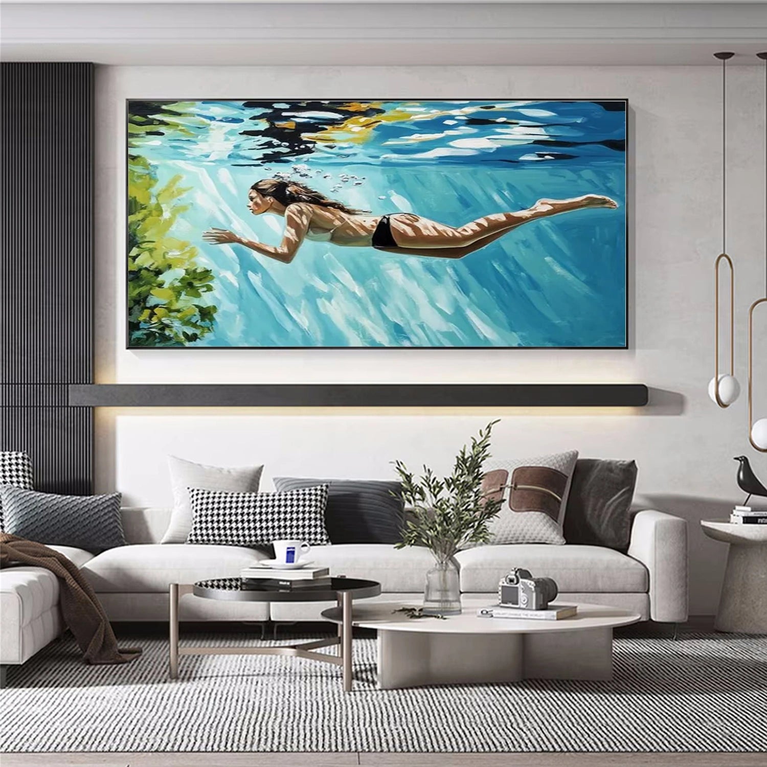 Swimming Sport Canvas Painting Wall Art - #SA014 - Perfect for Home Decor, Office, Gym & Pool Area