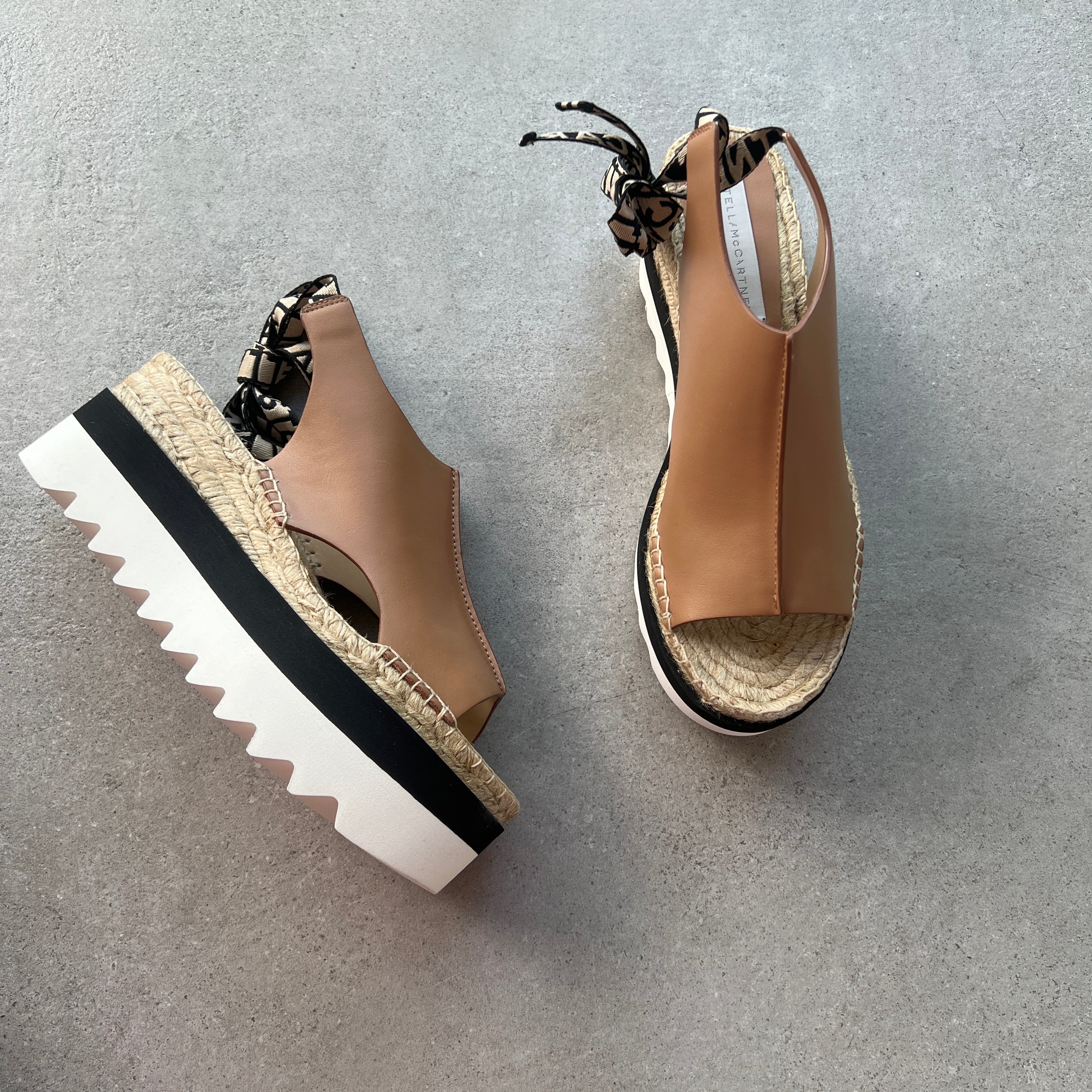 Gaia Peep Toe Platform Espadrilles Sandals for Women - Brandy Color | Comfortable Summer Wedges for Beach, Vacation & Casual Outfits