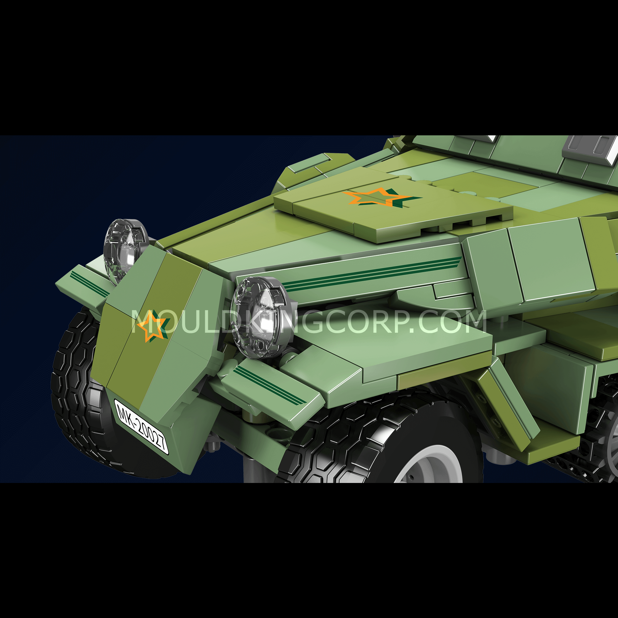 Mould King 20027 Sd.Kfz. 251 Half Track Military Vehicle Building Set - 1,298 PCS WWII German Army Model Kit for Adults & Collectors | Perfect for Display, Gifts & Historical Enthusiasts