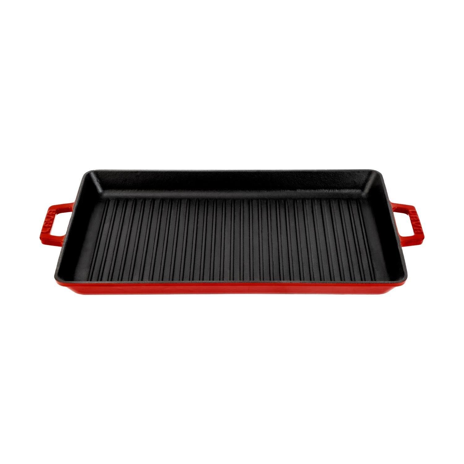 Premium Lava Cast Iron Enameled Non-Stick Grill Pan - 10