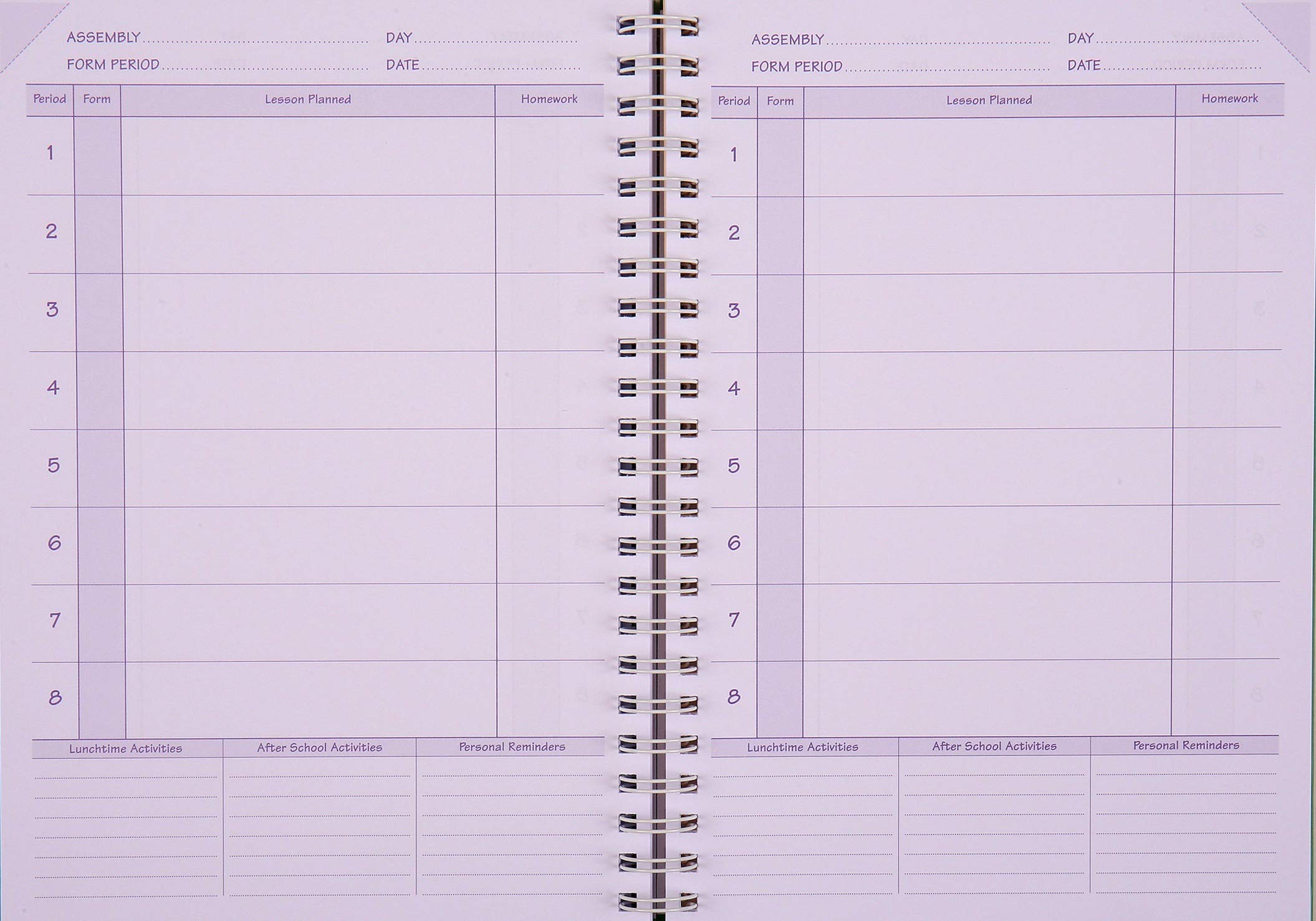 2025-2026 Teacher Planner A4 Size - 8 Period Lesson Plan Book with Monthly & Weekly Spreads - Blue Academic Organizer (TP1-B) for Classroom, Homeschool & Teacher Appreciation Gifts