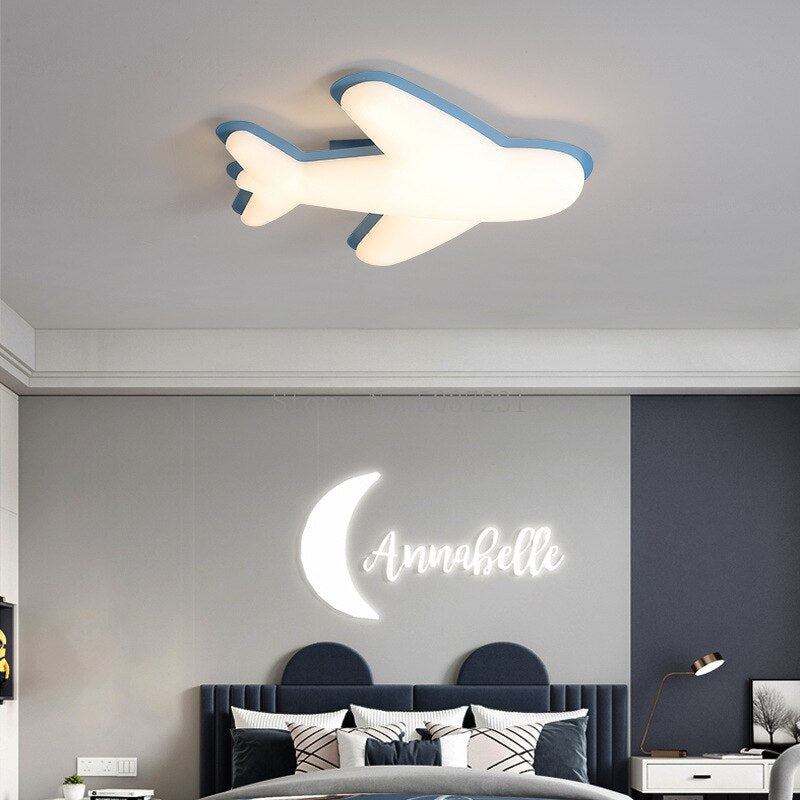 Unique and Stylish Airplane-Themed LED Light Fixture - Perfect for Kids Bedroom, Nursery Decor & Aviation Enthusiasts