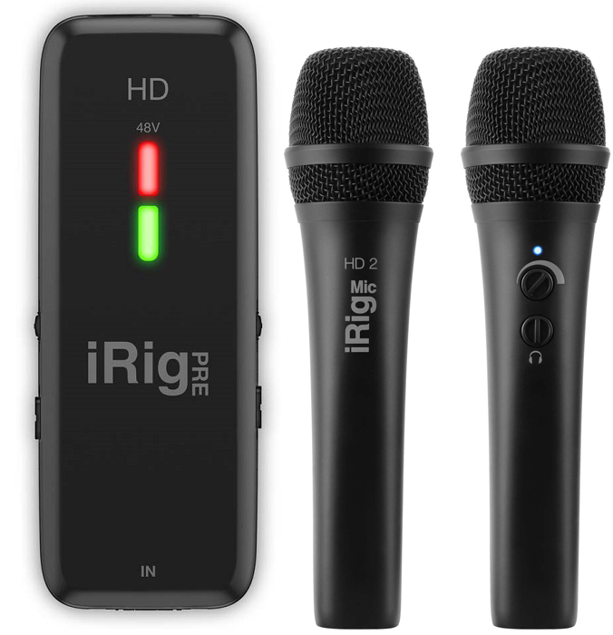 IK Multimedia Pre HD Audio Interface with Bonus Microphone Add-On Options - Perfect for Home Studio Recording & Podcasting