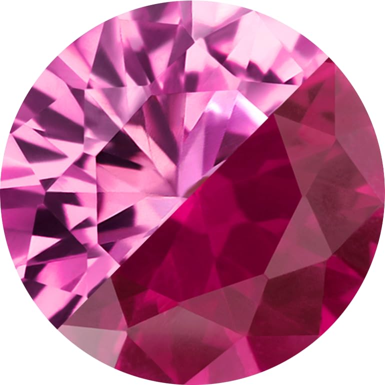 Pink Created Sapphire - Created Ruby