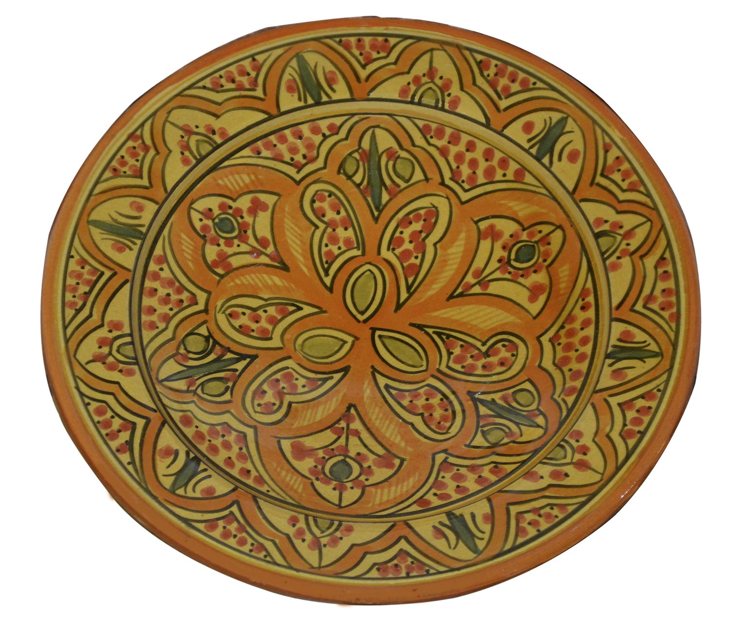 Handmade Moroccan Ceramic Plates - Large 12-inch Decorative Dinner Plates for Home Dining & Special Occasions | Authentic Treasures of Morocco
