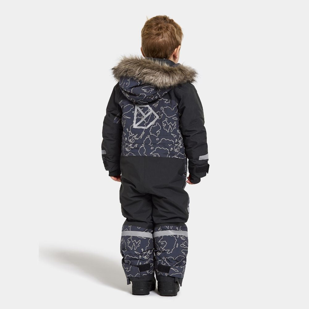 Didriksons Bjarven Special Edition Kids Snowsuit - Waterproof Winter Jacket & Pants Set with Reflective Details (Grundsun Navy) - Perfect for Skiing, Snowboarding & Outdoor Winter Activities