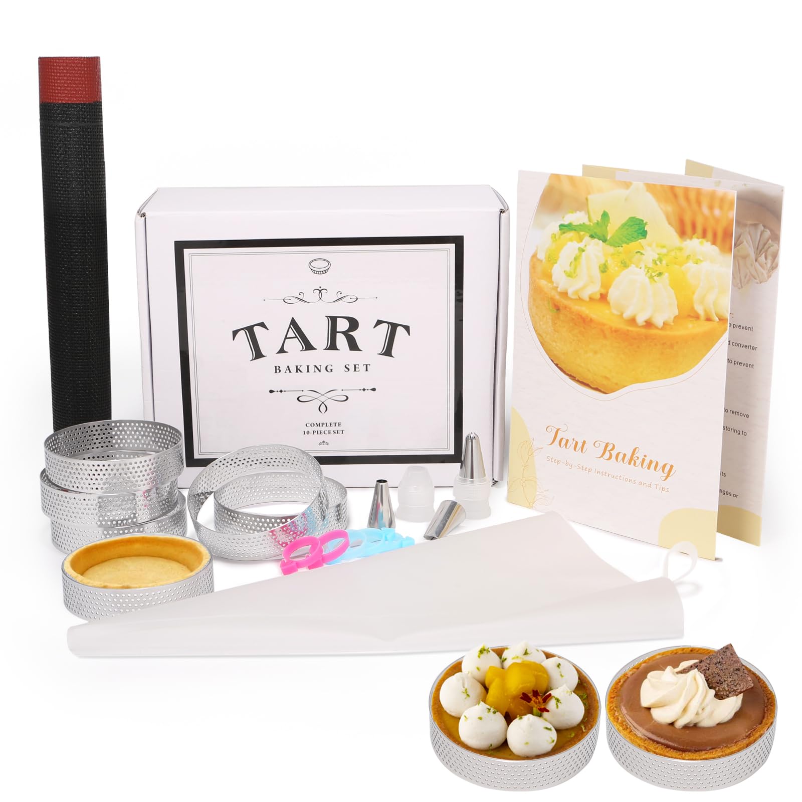 French Tart Baking Kit for Adults - Complete Baking Gift Set for Women - Perfect Birthday & Unique Gift Idea - Beginner-Friendly Tart Baking Tools & Accessories - Ideal for Home Baking, Holiday Gifts & Special Occasions