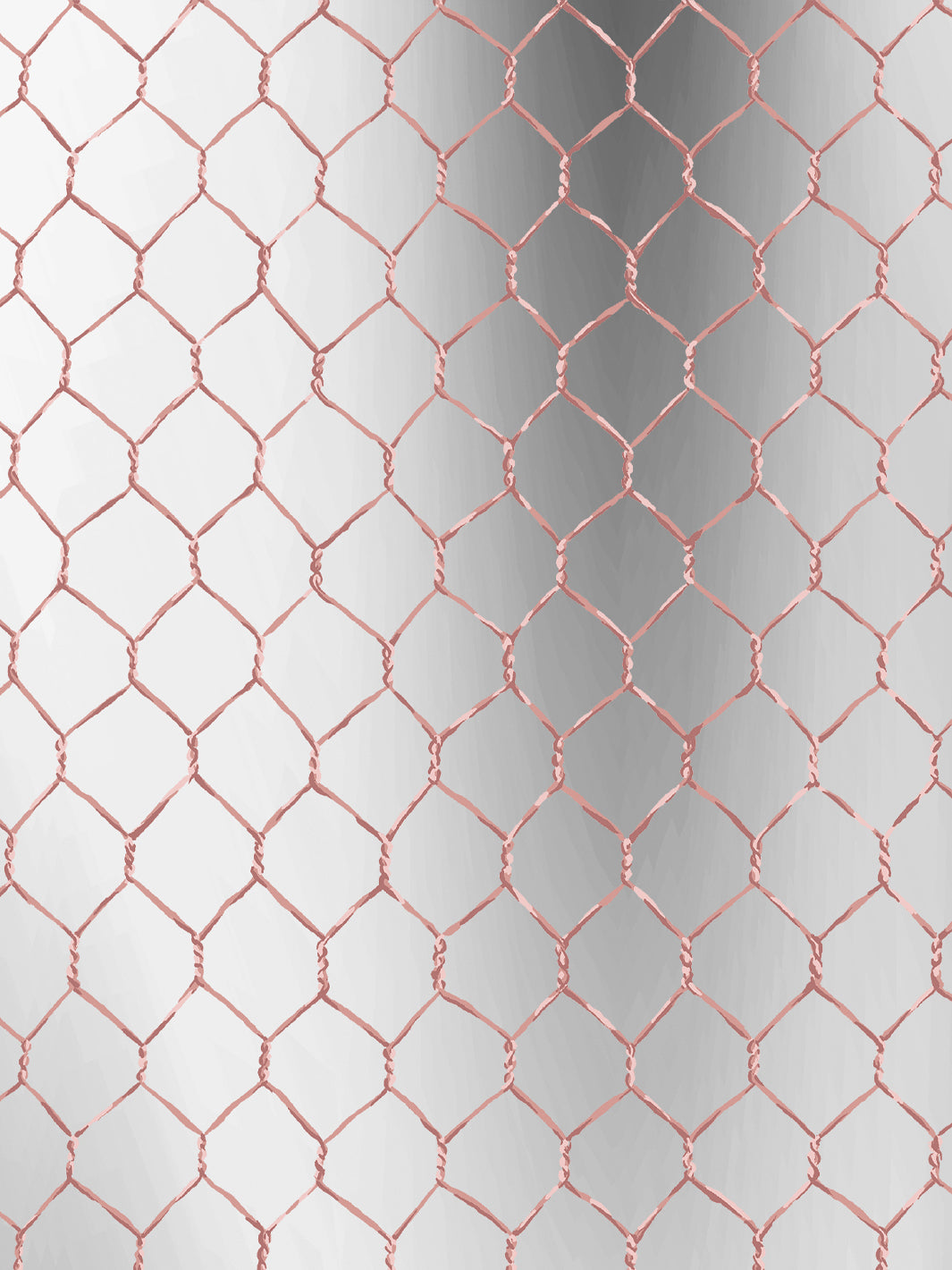 Sarah Jessica Parker Bleecker Blush Chicken Wire Wallpaper - Shiny Silver Peel & Stick Wallpaper for Kitchen Backsplash, Bathroom Accent Wall, and Home Decor