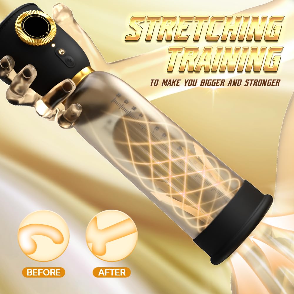 Electric Penis Pump for Men - 6 Training Modes & 5 Suction Intensities Male Enhancement Vacuum Pump, Penis Extender & Masturbator Air Pressure Sex Toy - Perfect for Solo Play & Couples Intimacy