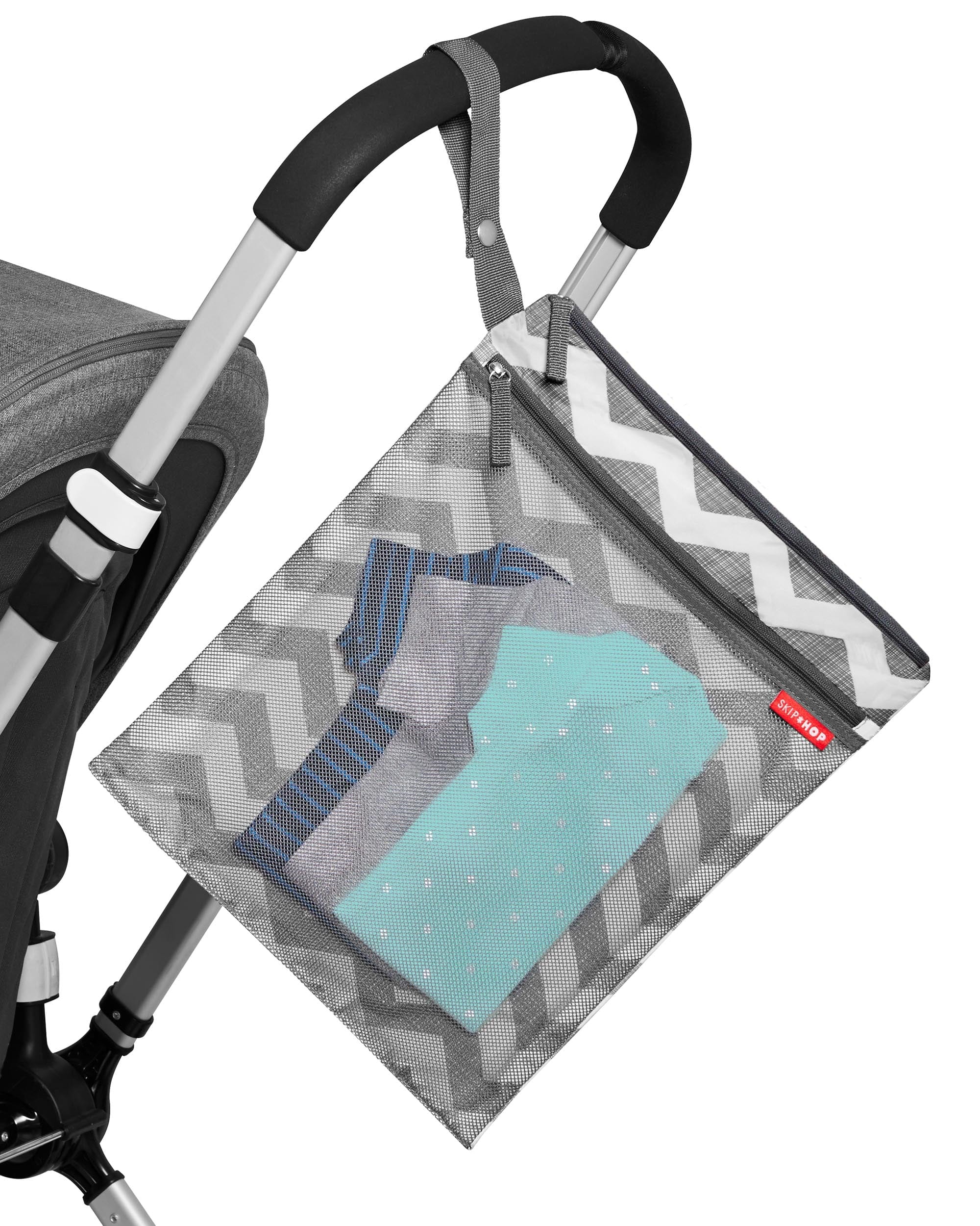 Skip Hop Grab & Go Wet/Dry Bag - Reusable Waterproof Storage Pouch for Diapers, Swimwear & Baby Essentials - Perfect for Travel, Pool & Daycare