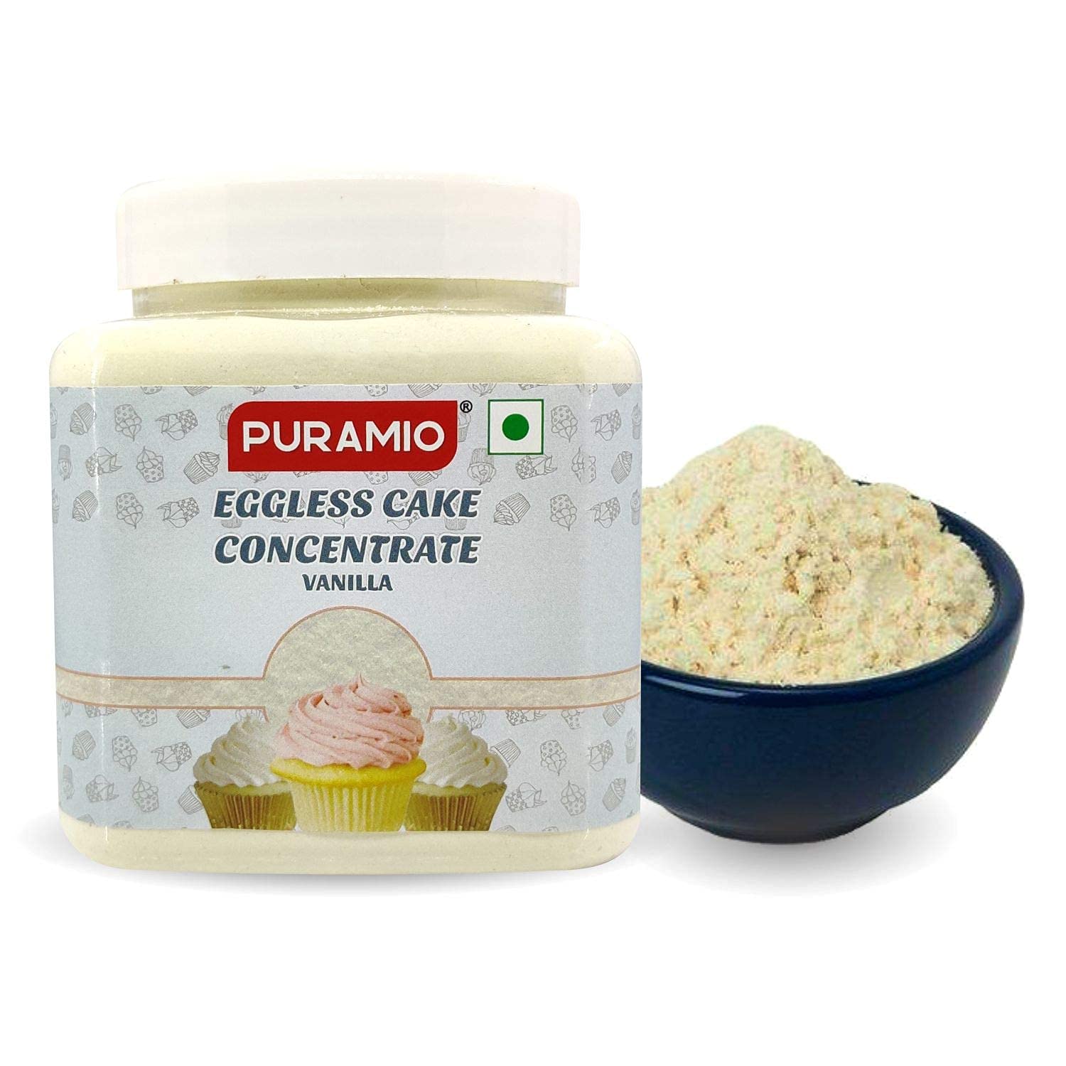 Shivay EGGLESS Cake Concentrate Mix - Vanilla Flavor (600g) for Baking, Desserts, and Special Occasions