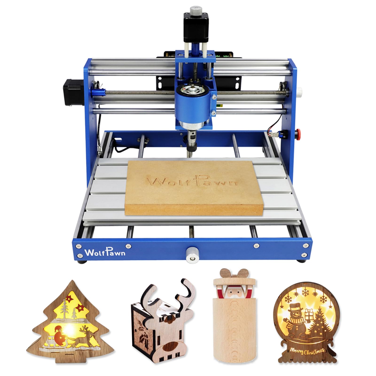 3018 CNC Router Machine - 3 Axis GRBL Control Engraver with Emergency Stop | All-Metal Blue Frame | Perfect for Wood, Acrylic, MDF, PVC & Plastic | 300x180x60mm Work Area | 775 Motor | Ideal for DIY Projects, Hobbyists & Beginners in Woodworking & Engraving