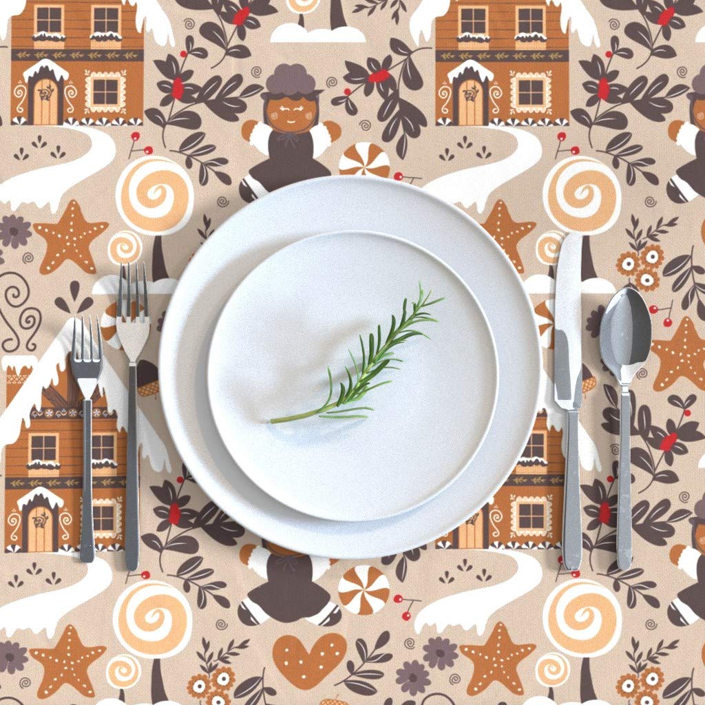 Custom Printed Spoonflower Cotton Sateen Tablecloth 70