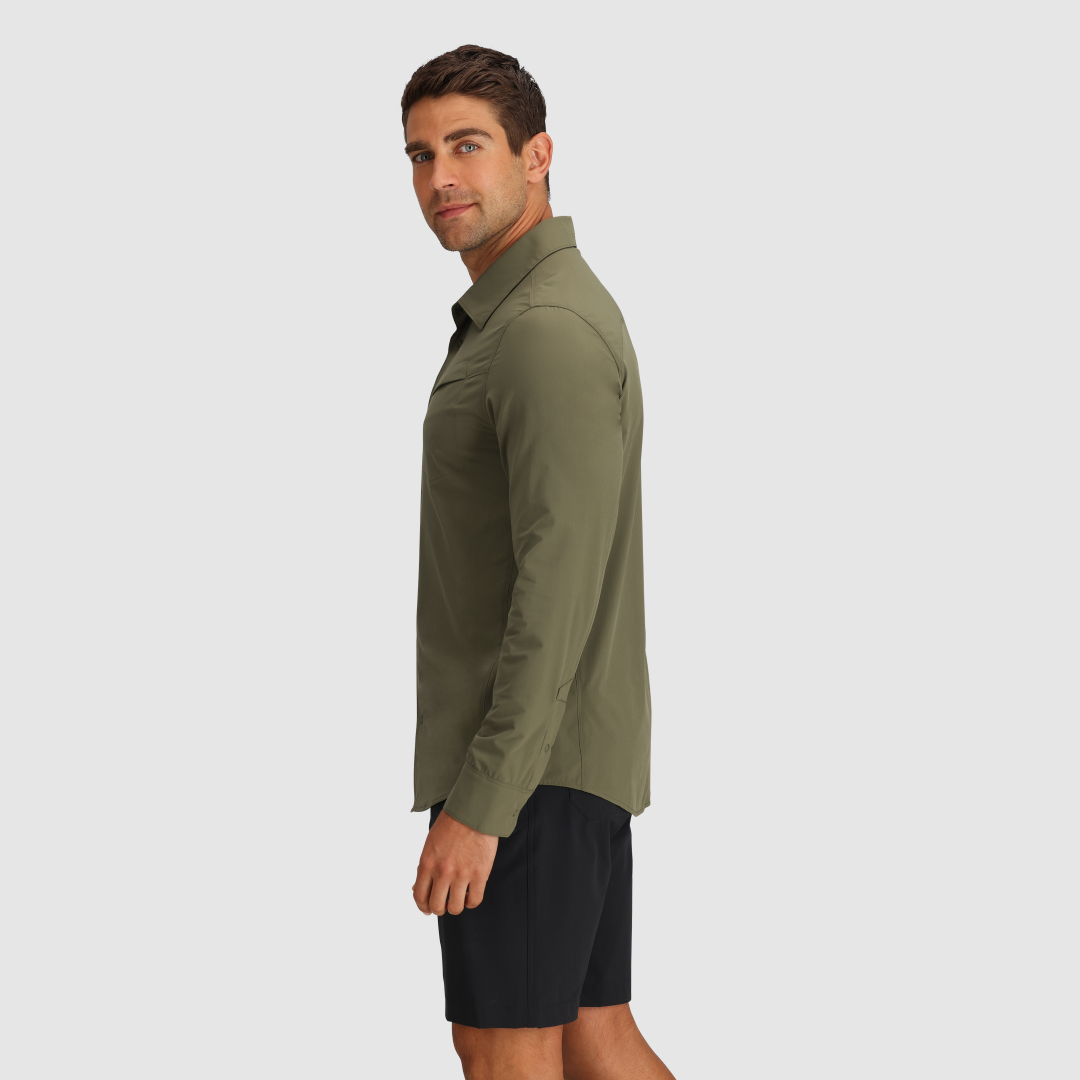 Astroman Men's Long Sleeve Sun Protection Shirt - UPF 50+ UV Blocking Fishing Hiking Outdoor Shirt for Summer Activities