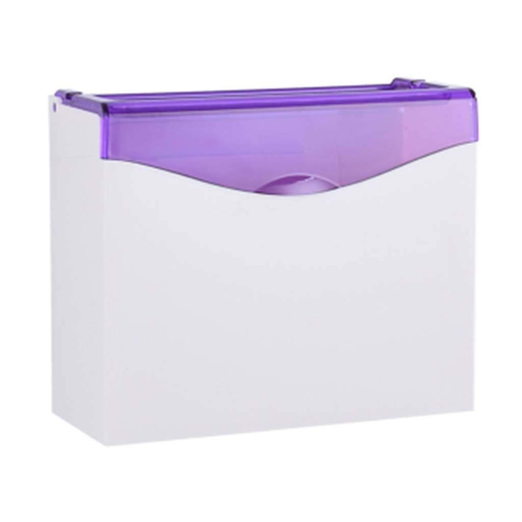 Touchless Paper Towel Dispenser - Wall Mounted Automatic Bathroom Tissue Holder for Home & Kitchen, No Punch Required, Compact & Hygienic (Purple) - Perfect for Restrooms, Kitchens, Offices & Public Spaces