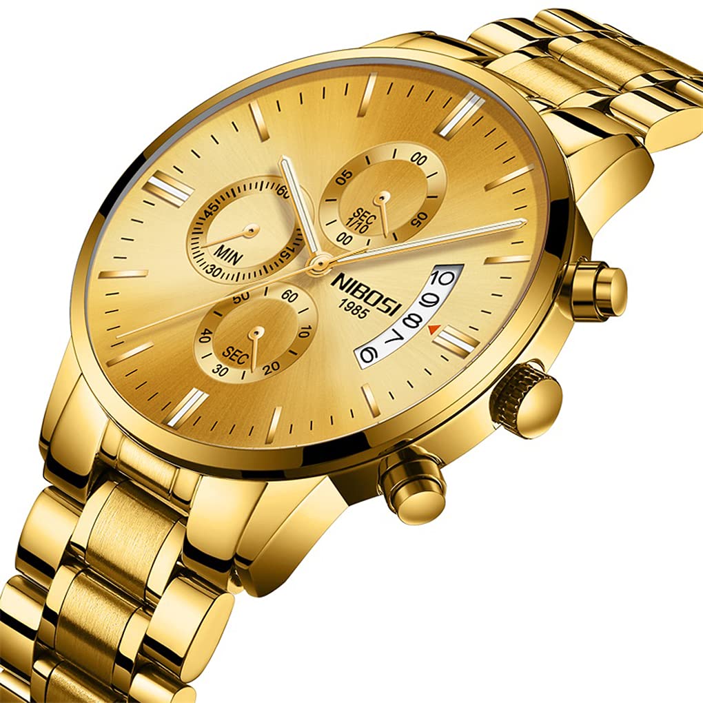 NIBOSI Luxury Men's Watch - Waterproof Chronograph for Sports & Gifts
