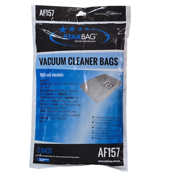 Starbag AF157 Vacuum Cleaner Bags - Compatible with [Brand/Model] - 10 Pack - HEPA Filtration for Dust & Allergens - Perfect for Home Cleaning & Pet Hair Removal